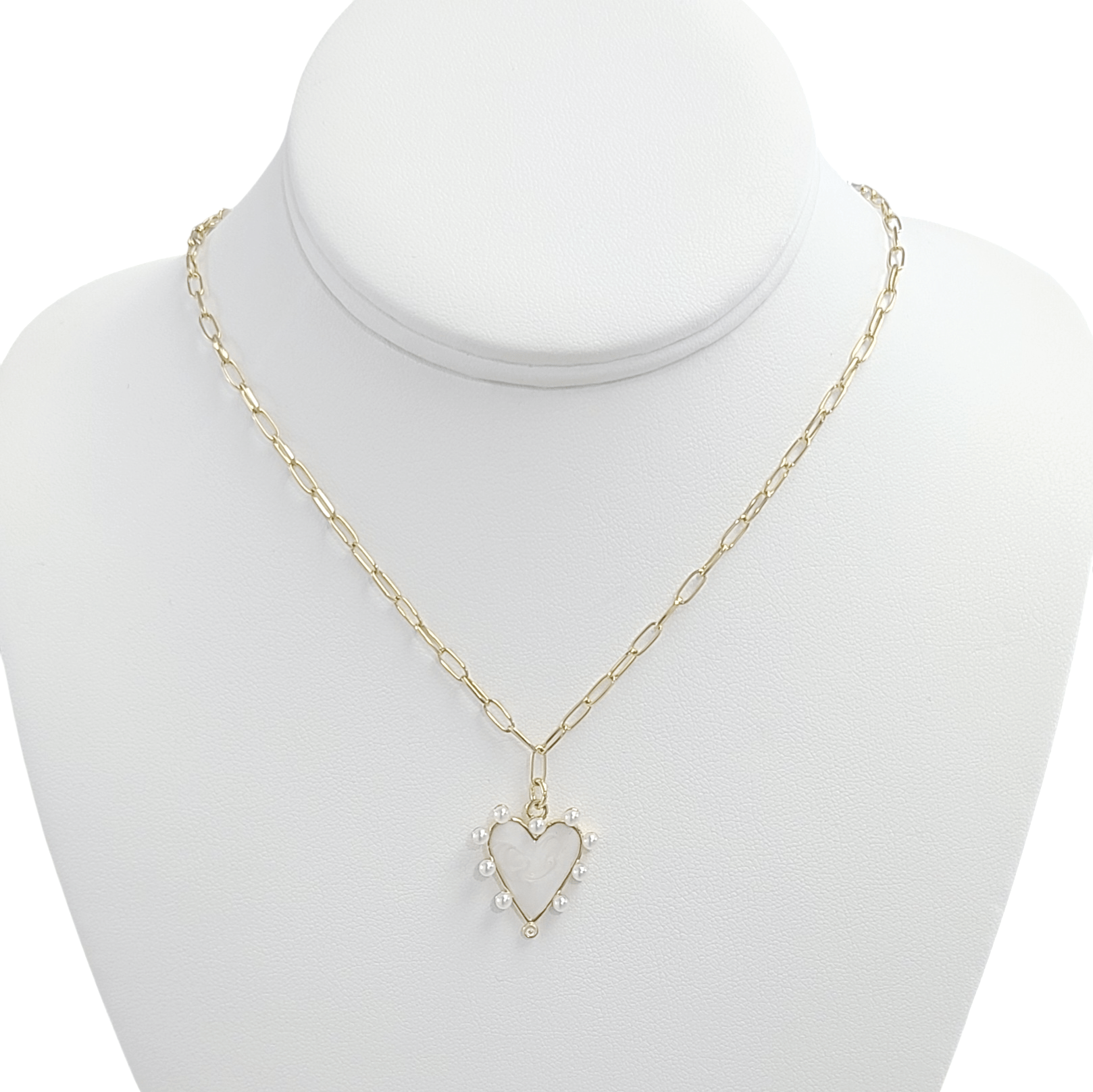Heart & Pearl Necklace - LPL Creations