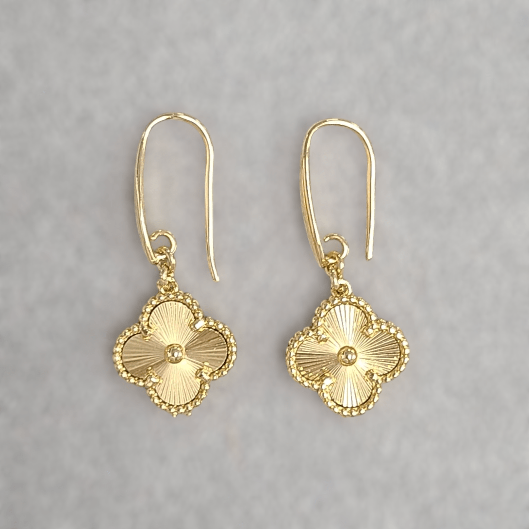 Gold Flower Earrings - LPL Creations