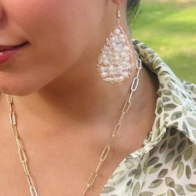 Drop Pearl Earrings - LPL Creations