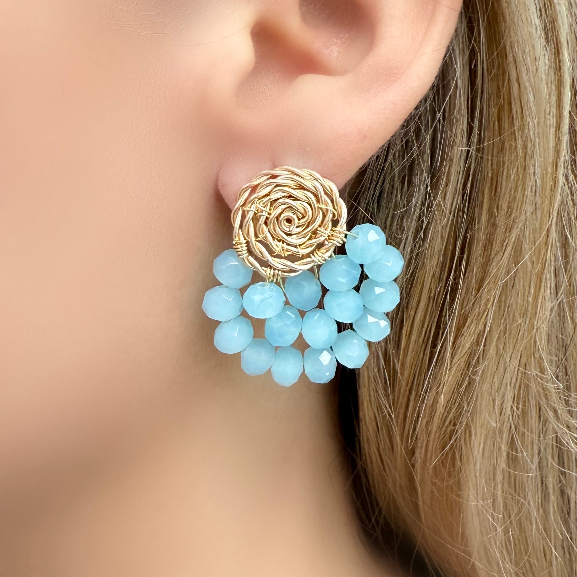 Crystal Fan Earrings - LPL Creations