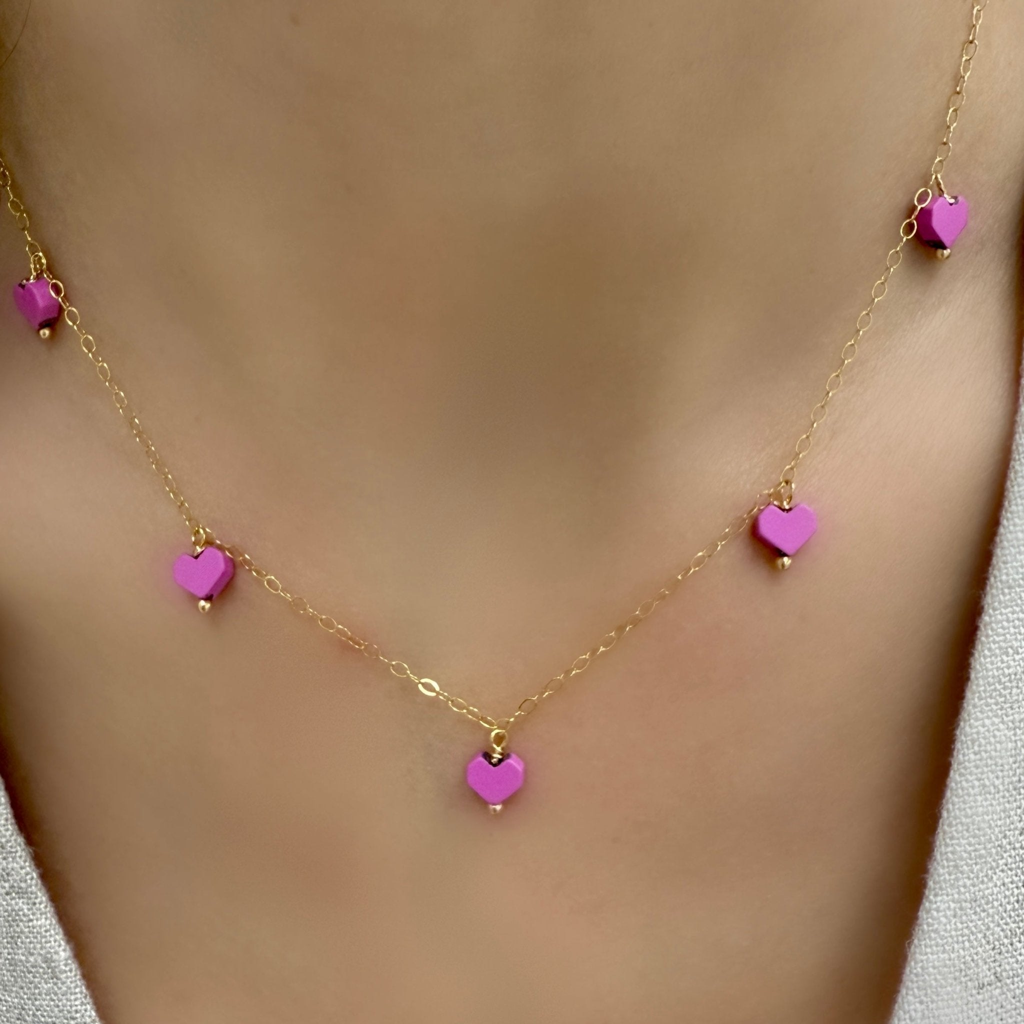 5 Hearts Necklace - LPL Creations