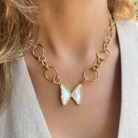 Butterfly in Circles Necklace - LPL Creations