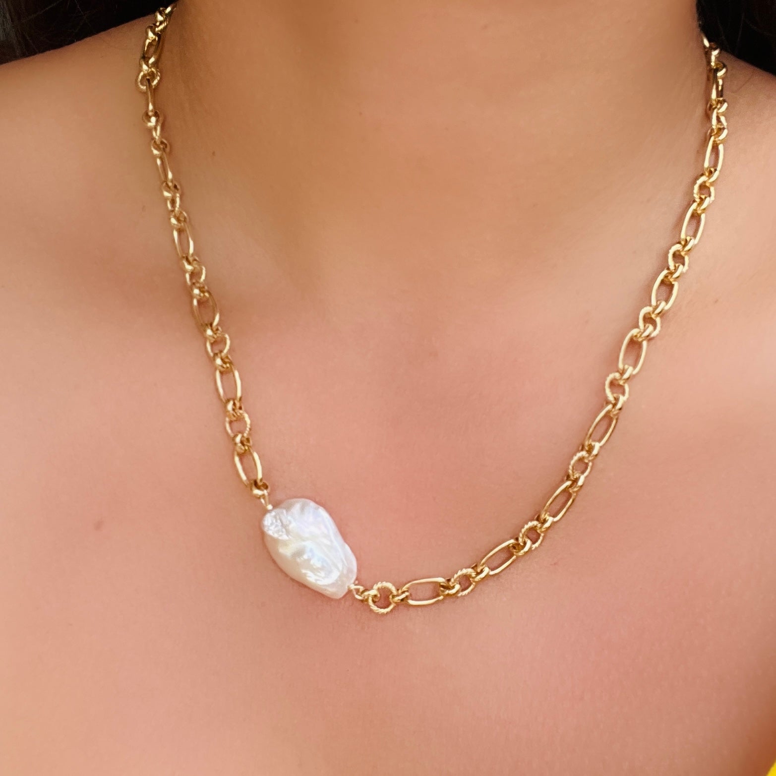 Pearl Station Necklace - LPL Creations