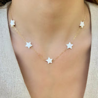 5 Star Rating Necklace on woman - LPL Creations