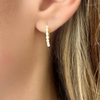 Mini Pearl Hoops Earrings - LPL Creations