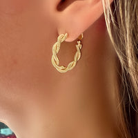 Twisted Hoop Earrings - LPL Creations