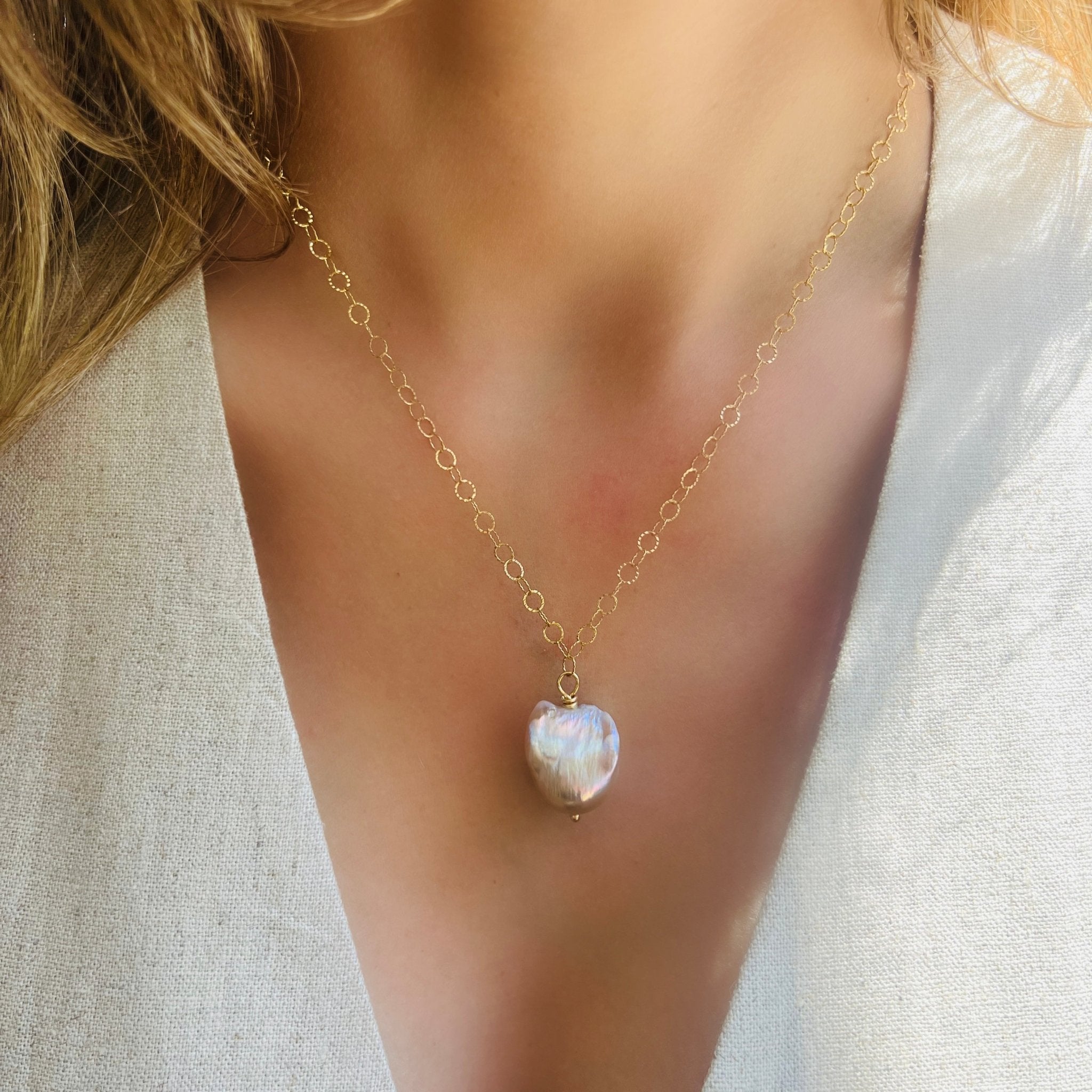 Peach Baroque Necklace - LPL Creations