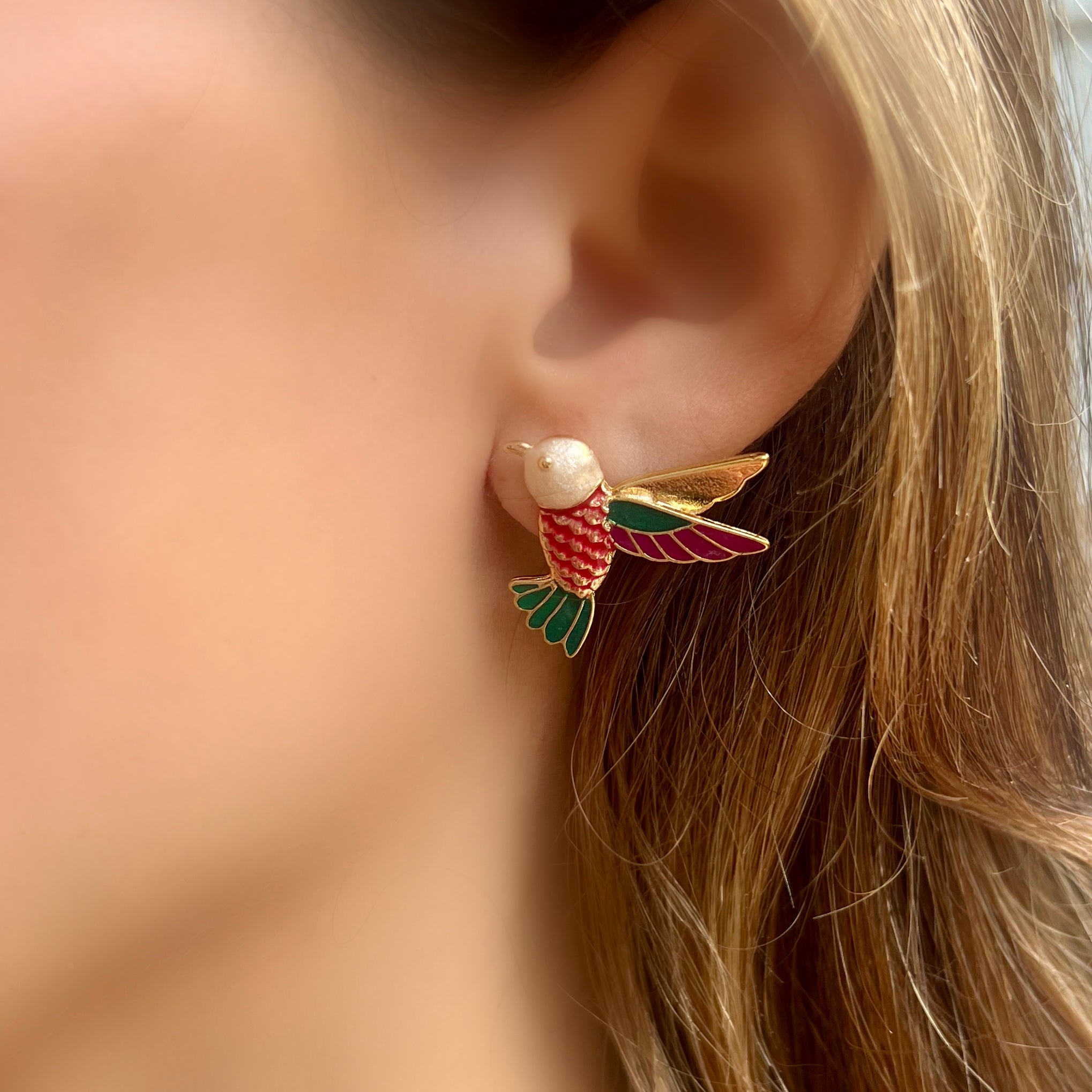 Hummingbird Stud Earrings - LPL Creations