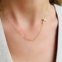 Pearl Cross Necklace - LPL Creations