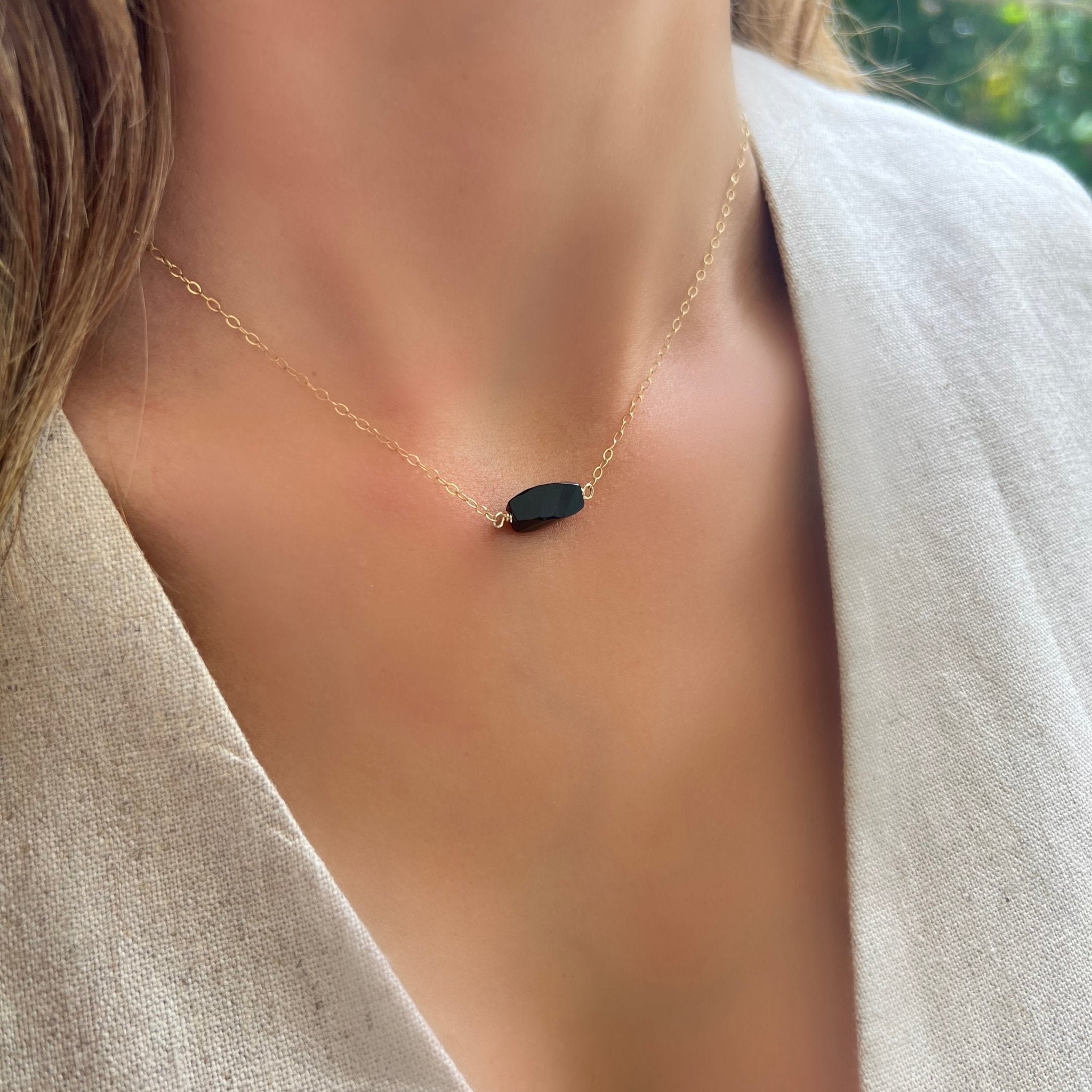 Single Onyx Necklace - LPL Creations