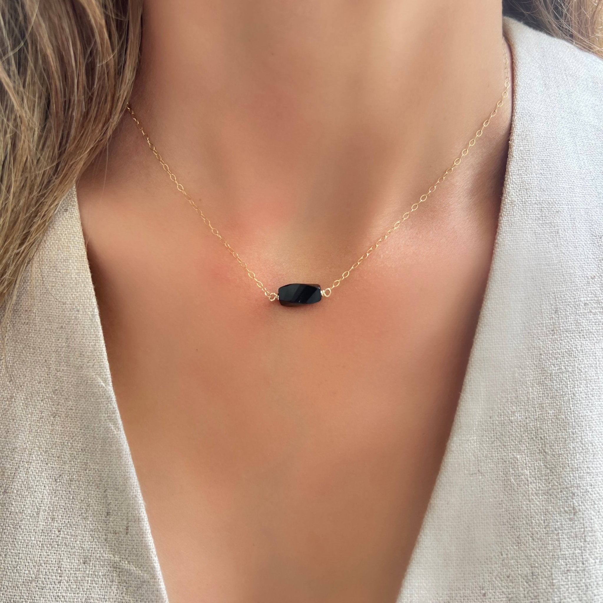Single Onyx Necklace - LPL Creations