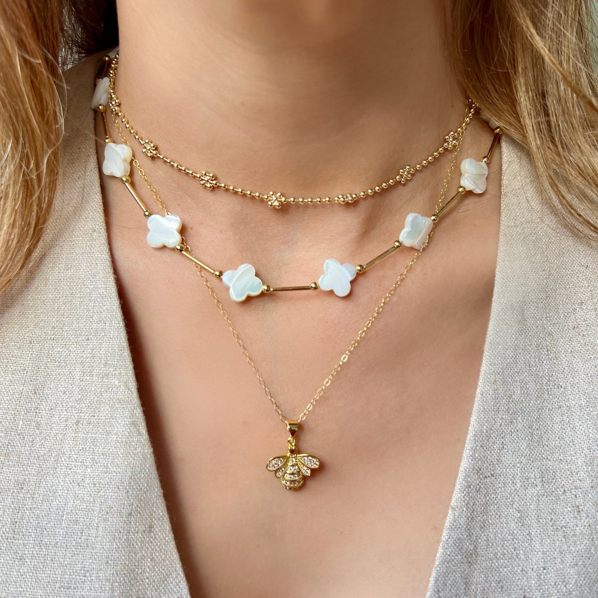 Rosie in Gold Necklace - LPL Creations