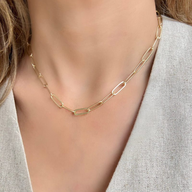 Medium Paper Clip Chain Necklace - LPL Creations