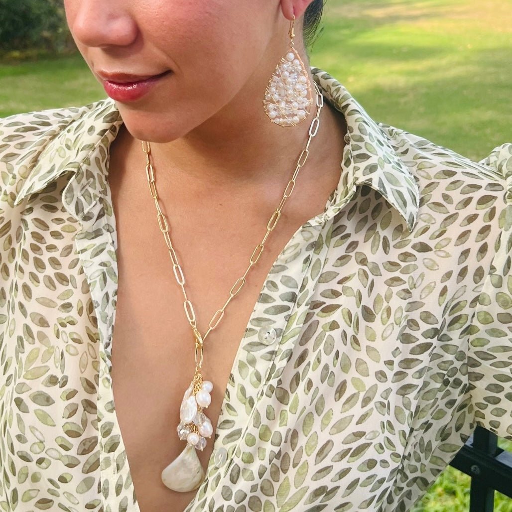 Drop Pearl Earrings - LPL Creations