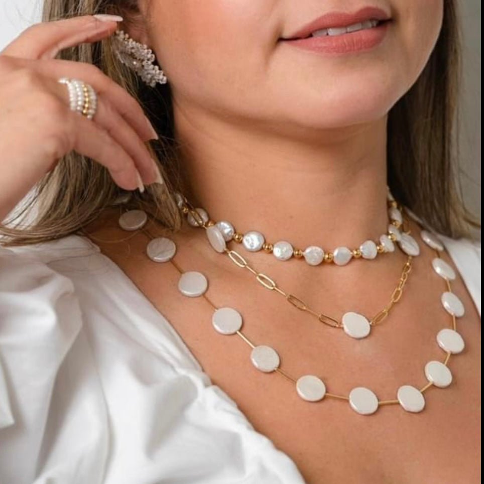 Kylee Flat Pearl Necklace - LPL Creations