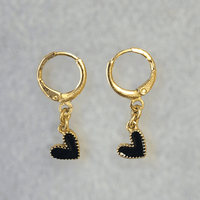 Mini Hoop Heart Earrings - LPL Creations