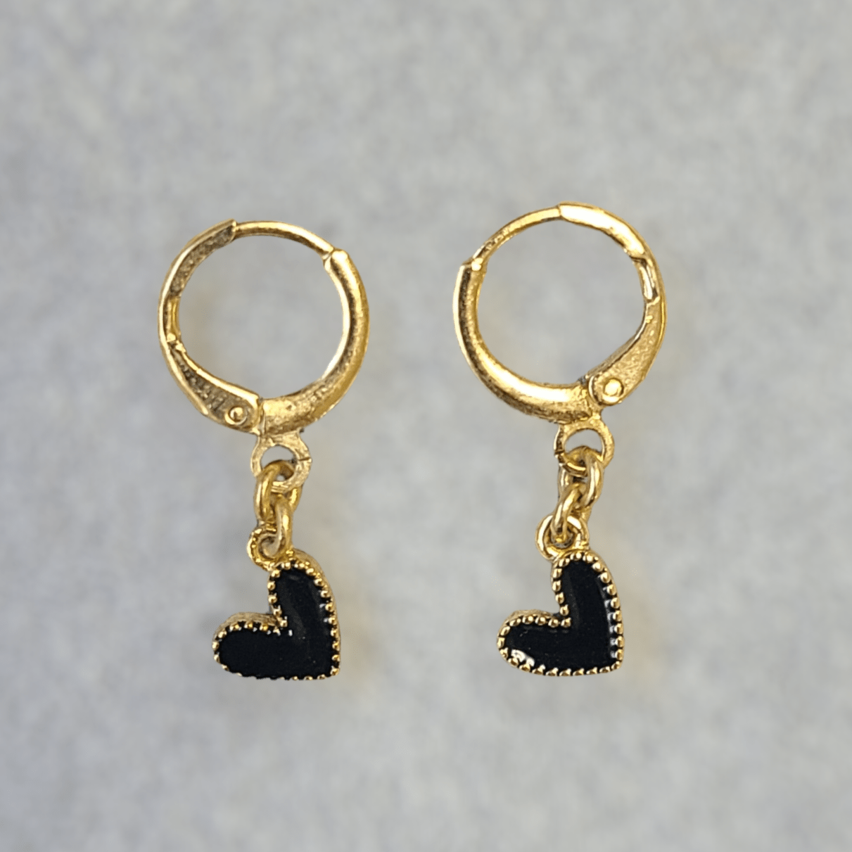 Mini Hoop Heart Earrings - LPL Creations