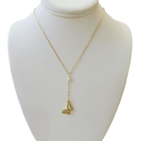 Butterfly & Pearl Necklace - LPL Creations