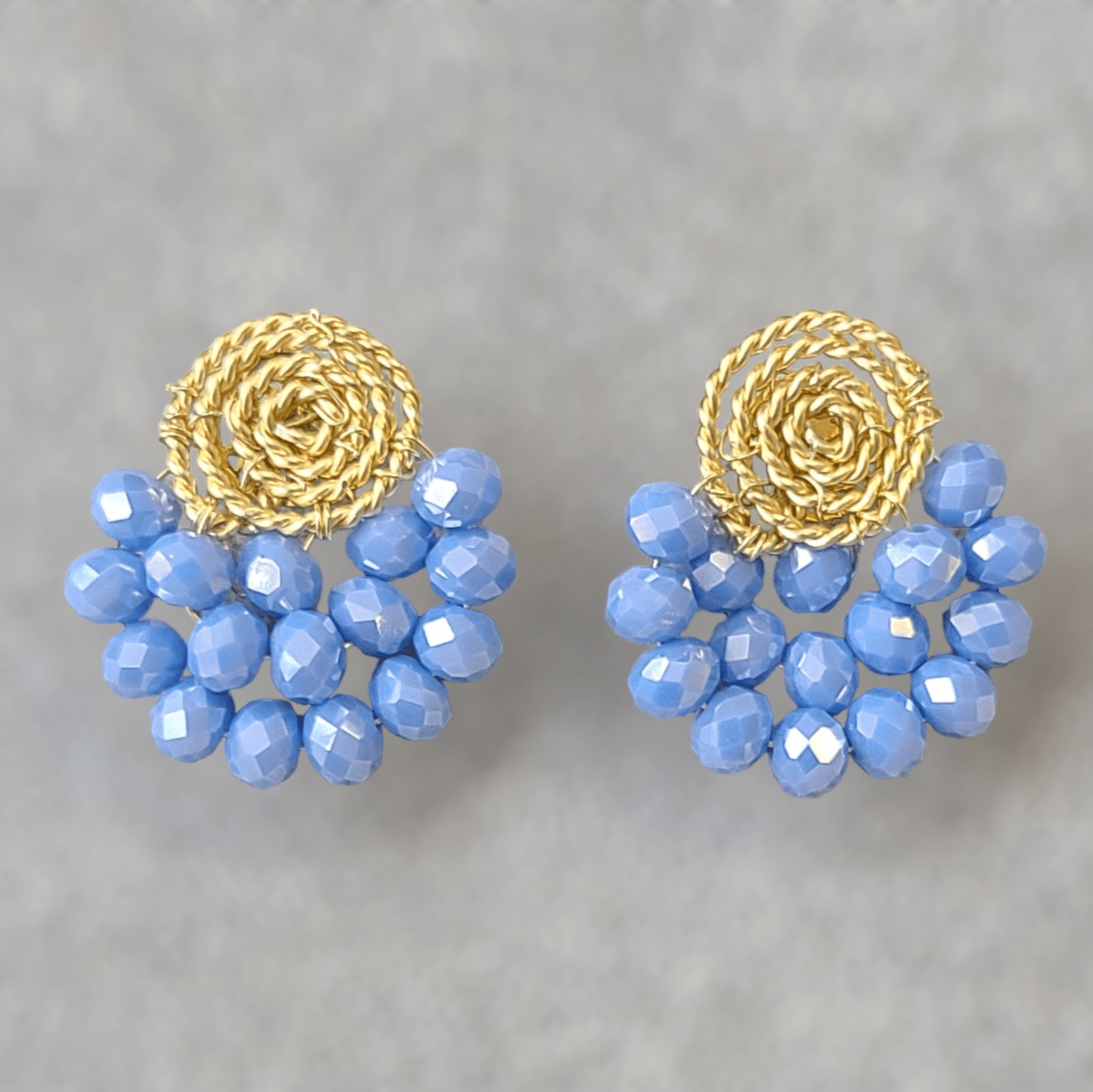 Crystal Fan Earrings - LPL Creations