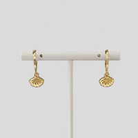 Oyster Mini Hoop Earrings - LPL Creations
