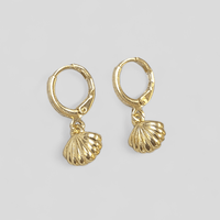 Oyster Mini Hoop Earrings - LPL Creations