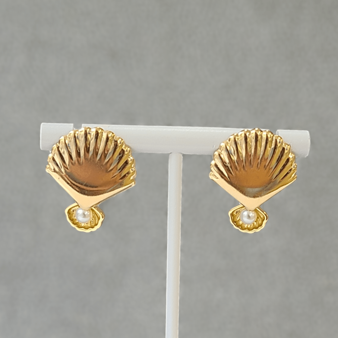 Shell on Shell Earrings - LPL Creations