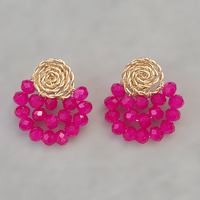 Crystal Fan Earrings - LPL Creations