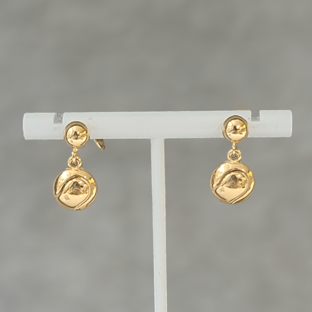 Gold Sport Earrings Tennis ball - LPL Creations