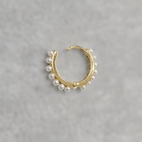 Mini Pearl Hoops Earrings - LPL Creations