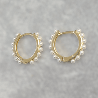 Mini Pearl Hoops Earrings - LPL Creations