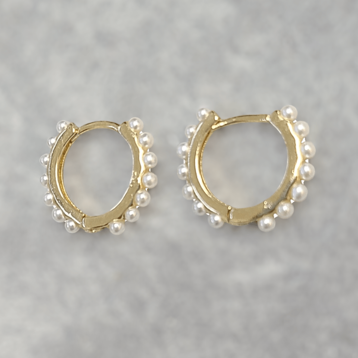 Mini Pearl Hoops Earrings - LPL Creations
