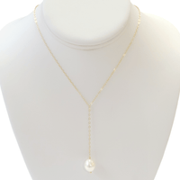 Single Pearl Lariat Necklace - LPL Creations