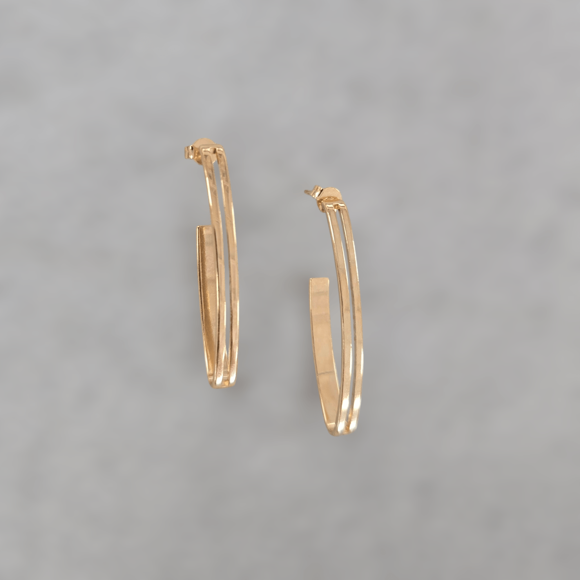 Gold Moon Hoops Earrings - LPL Creations