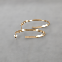 Gold Moon Hoops Earrings - LPL Creations