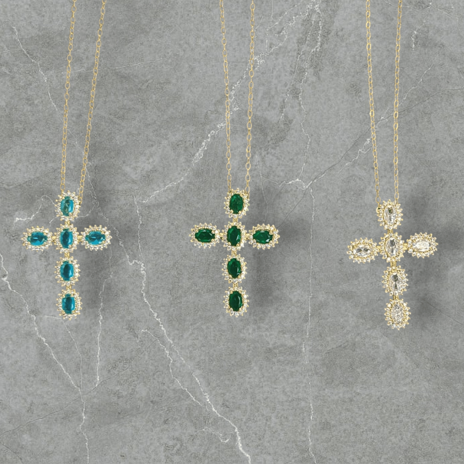 Sparkling Cross Necklace - LPL Creations