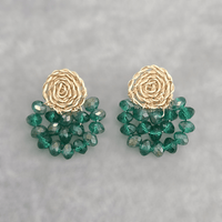 Crystal Fan Earrings - LPL Creations