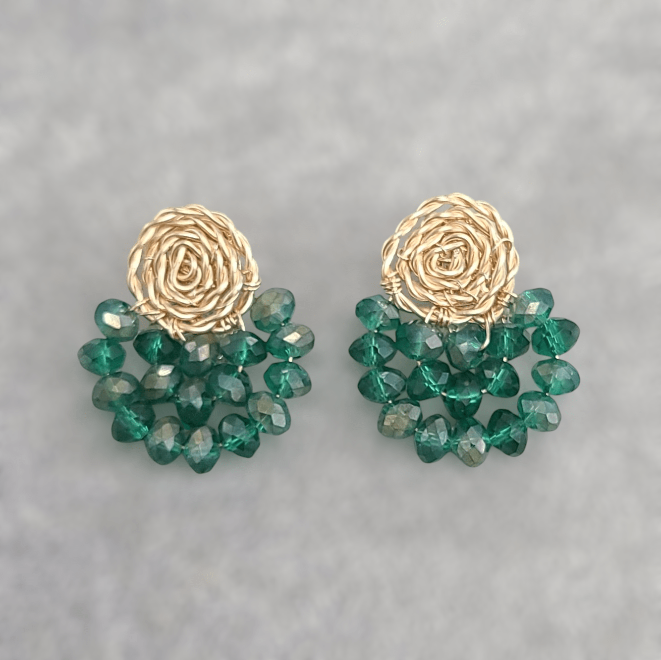 Crystal Fan Earrings - LPL Creations