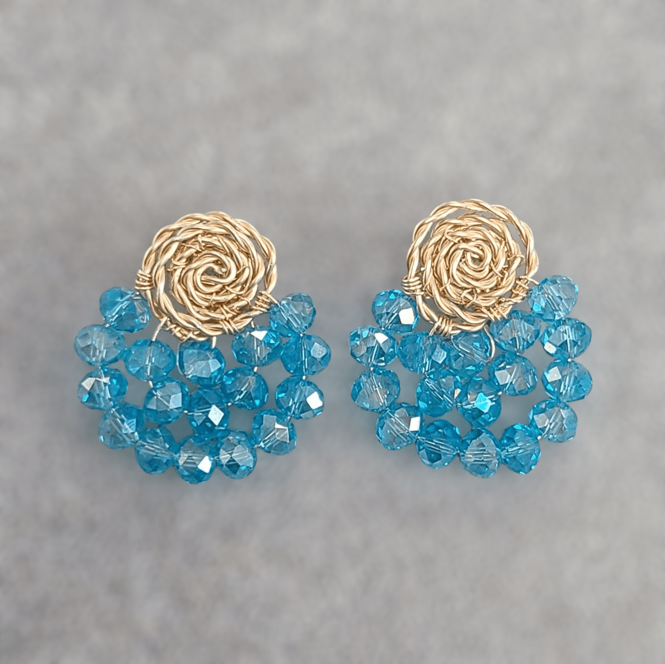 Crystal Fan Earrings - LPL Creations