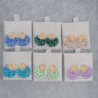 Crystal Fan Earrings - LPL Creations