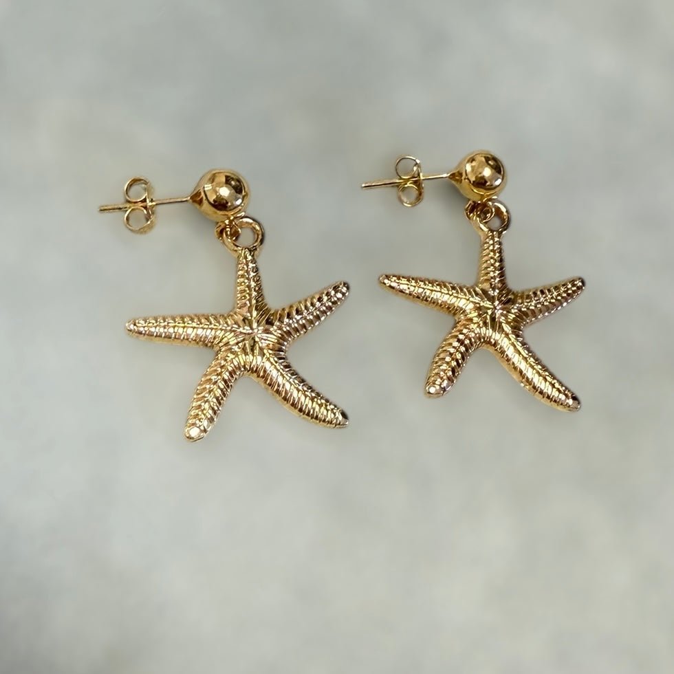 Starfish on Pearl Earrings - LPL Creations