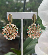 Peacock Circle Earrings - LPL Creations