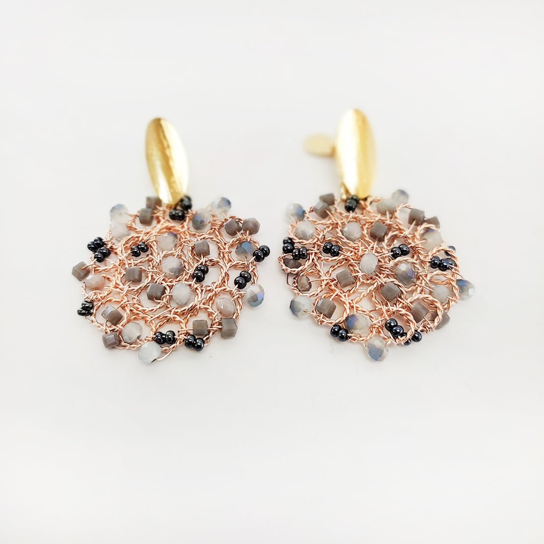 Peacock Circle Earrings - LPL Creations