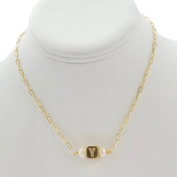 Cube Initial Necklace - LPL Creations