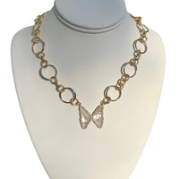 Butterfly in Circles Necklace - LPL Creations