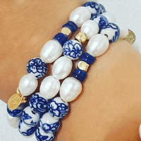 Porcelain and Pearls Bracelet - LPL Creations