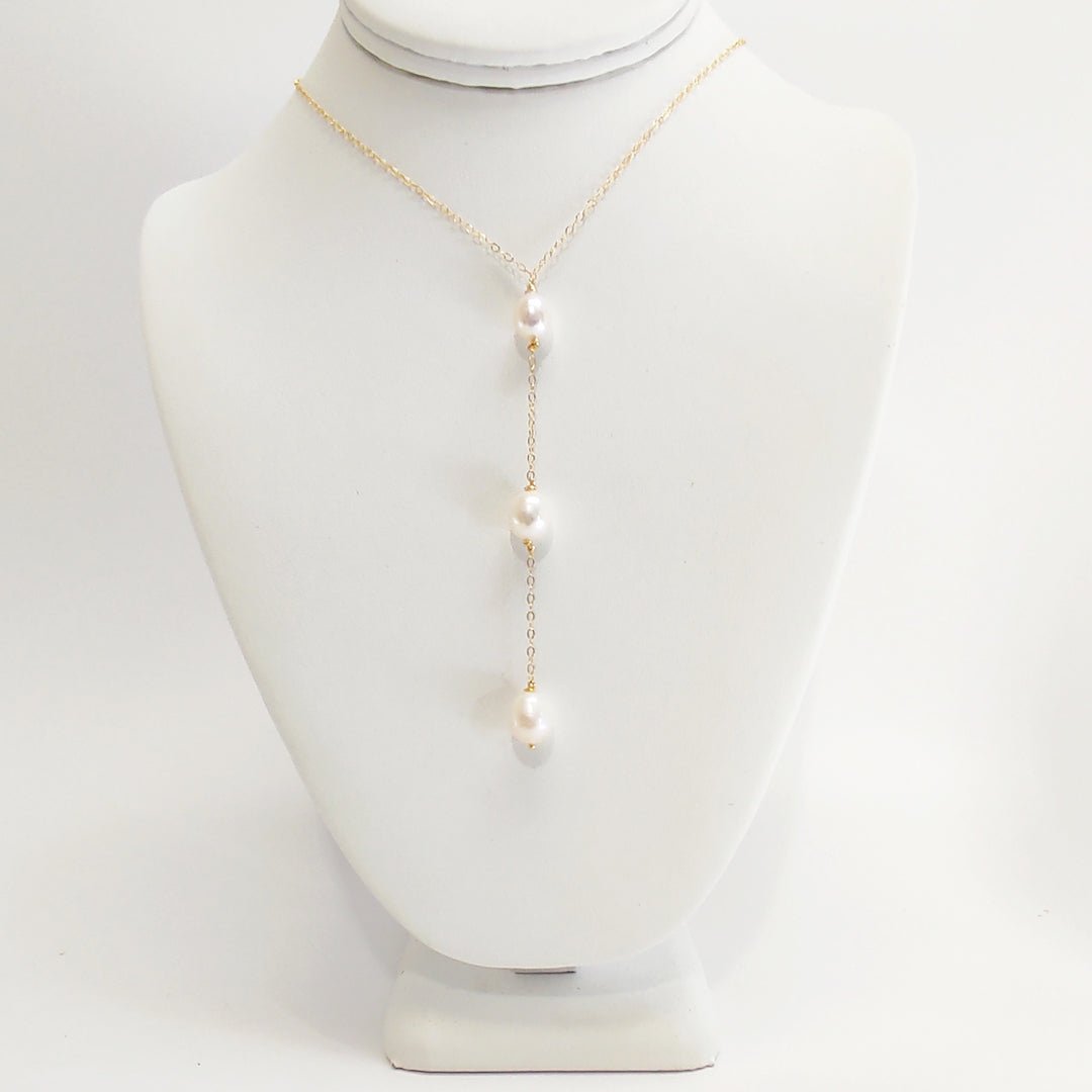 Trio Pearls Chain Necklace - LPL Creations