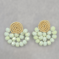 Crystal Fan Earrings - LPL Creations