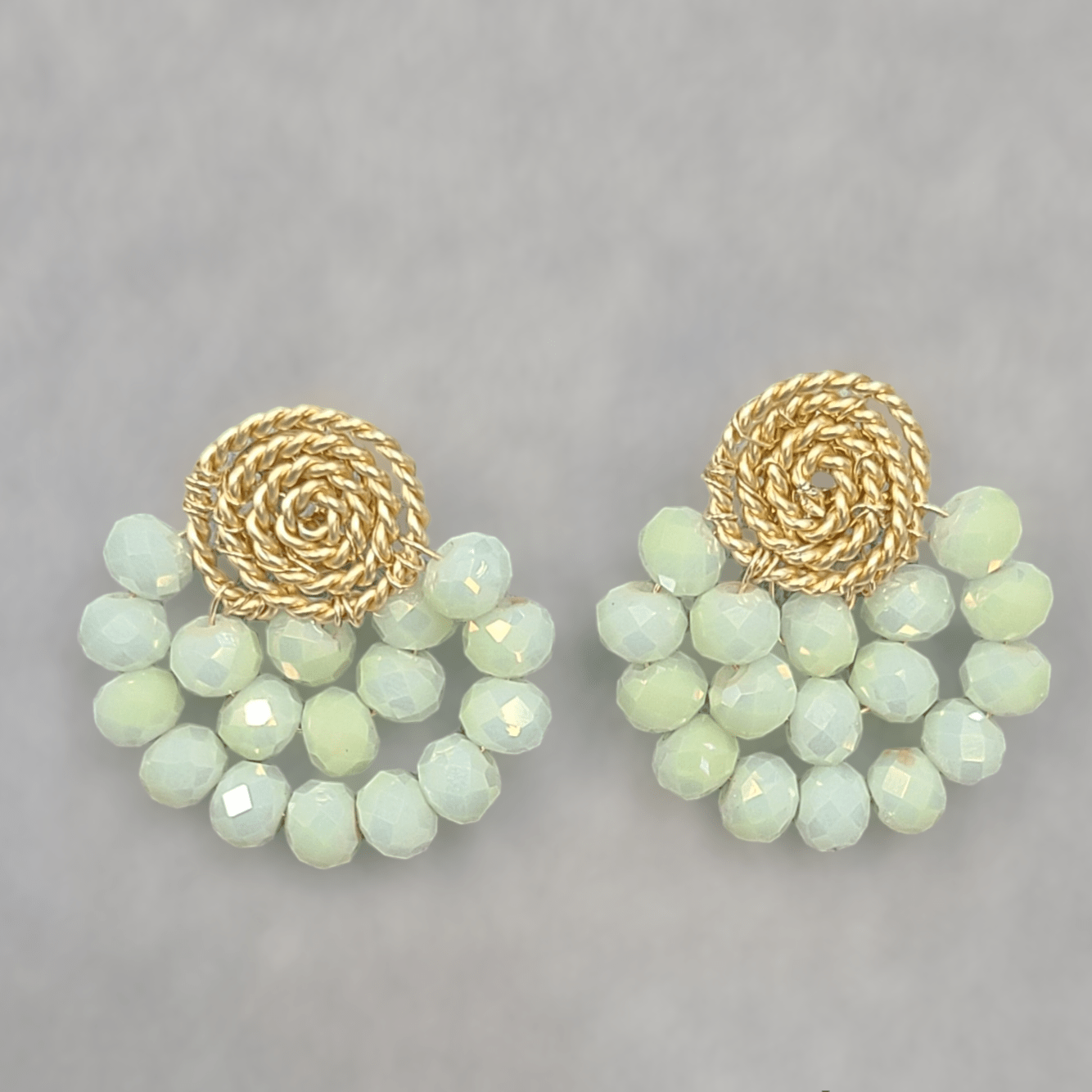 Crystal Fan Earrings - LPL Creations