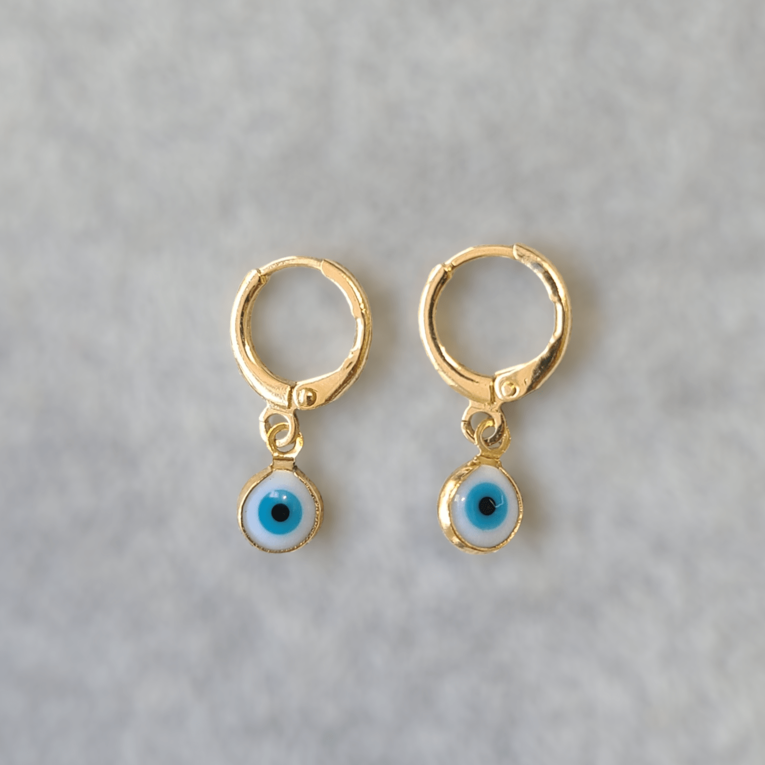 Mini Hoop Evil Eye Earrings - LPL Creations