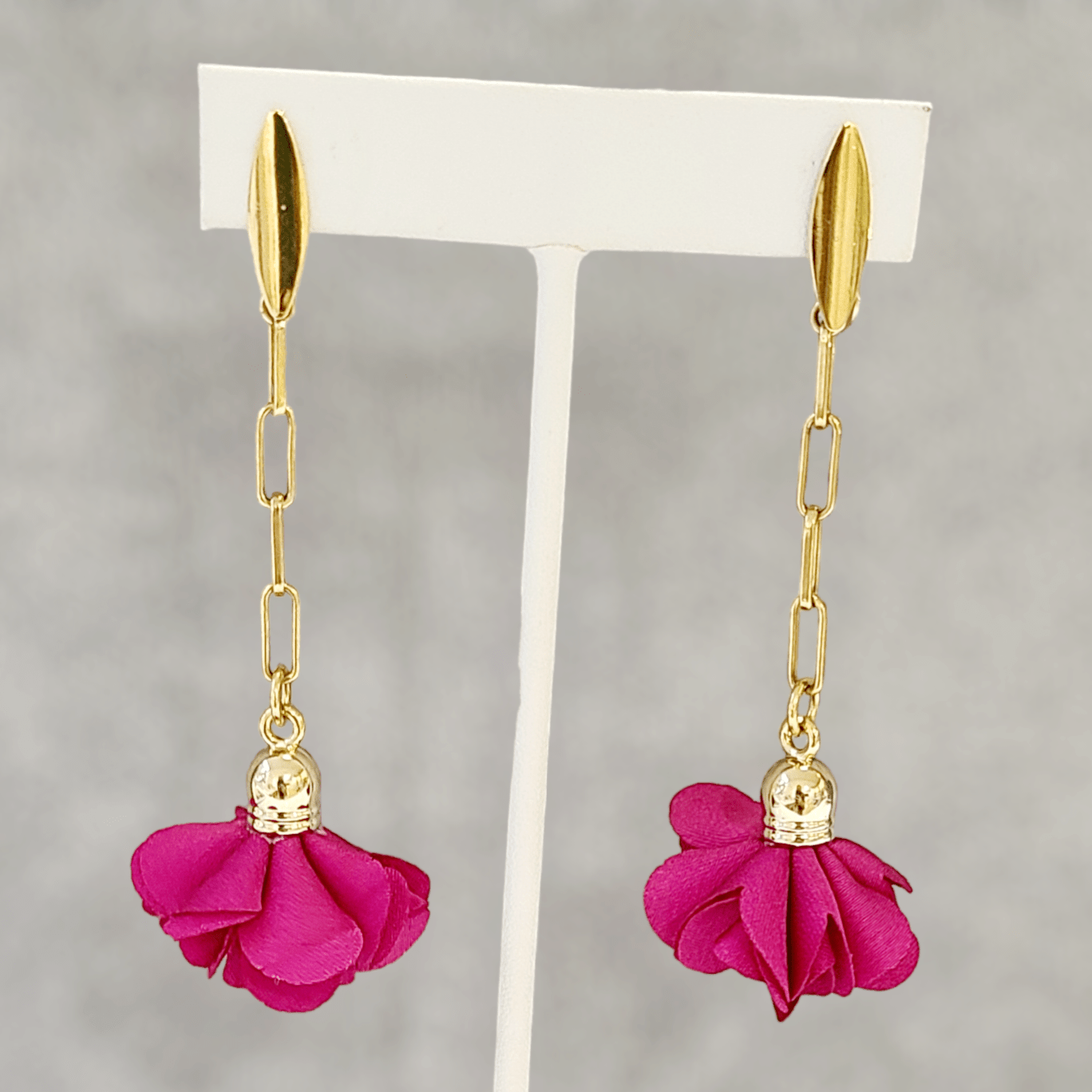 Flower & Link Earrings - LPL Creations